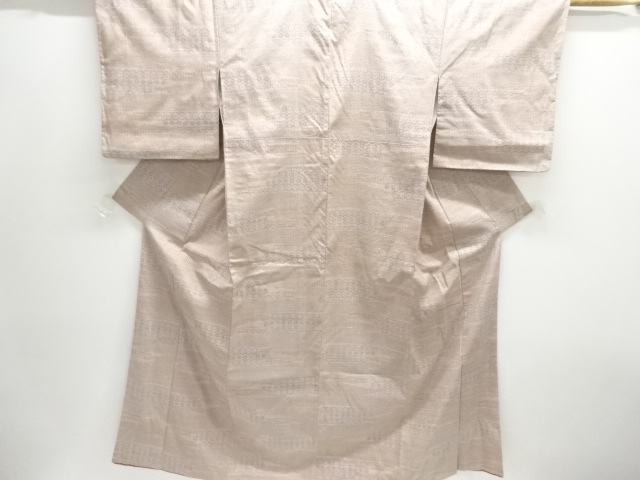 JAPANESE KIMONO / TSUMUGI / WOVEN GEOMETRIC